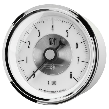 AutoMeter 2098 - GAUGE, TACHOMETER, 3 3/8", 8K RPM, IN-DASH, PRESTIGE PEARL 4