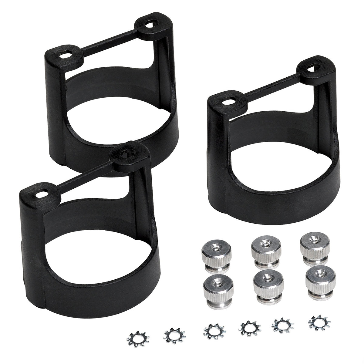 AutoMeter 2230 - GAUGE BRACKET  KIT, 2 1/16", BLACK COMPOSITE, QTY 3 3