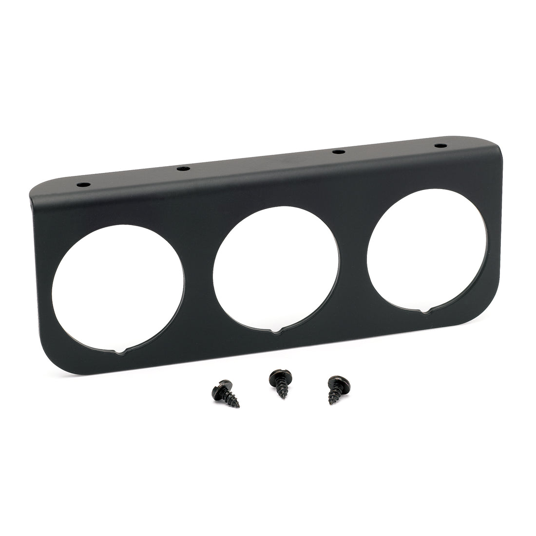 AutoMeter 2238 - GAUGE MOUNTING PANEL, TRIPLE, 2 1/16", BLACK, ALUMINUM 3