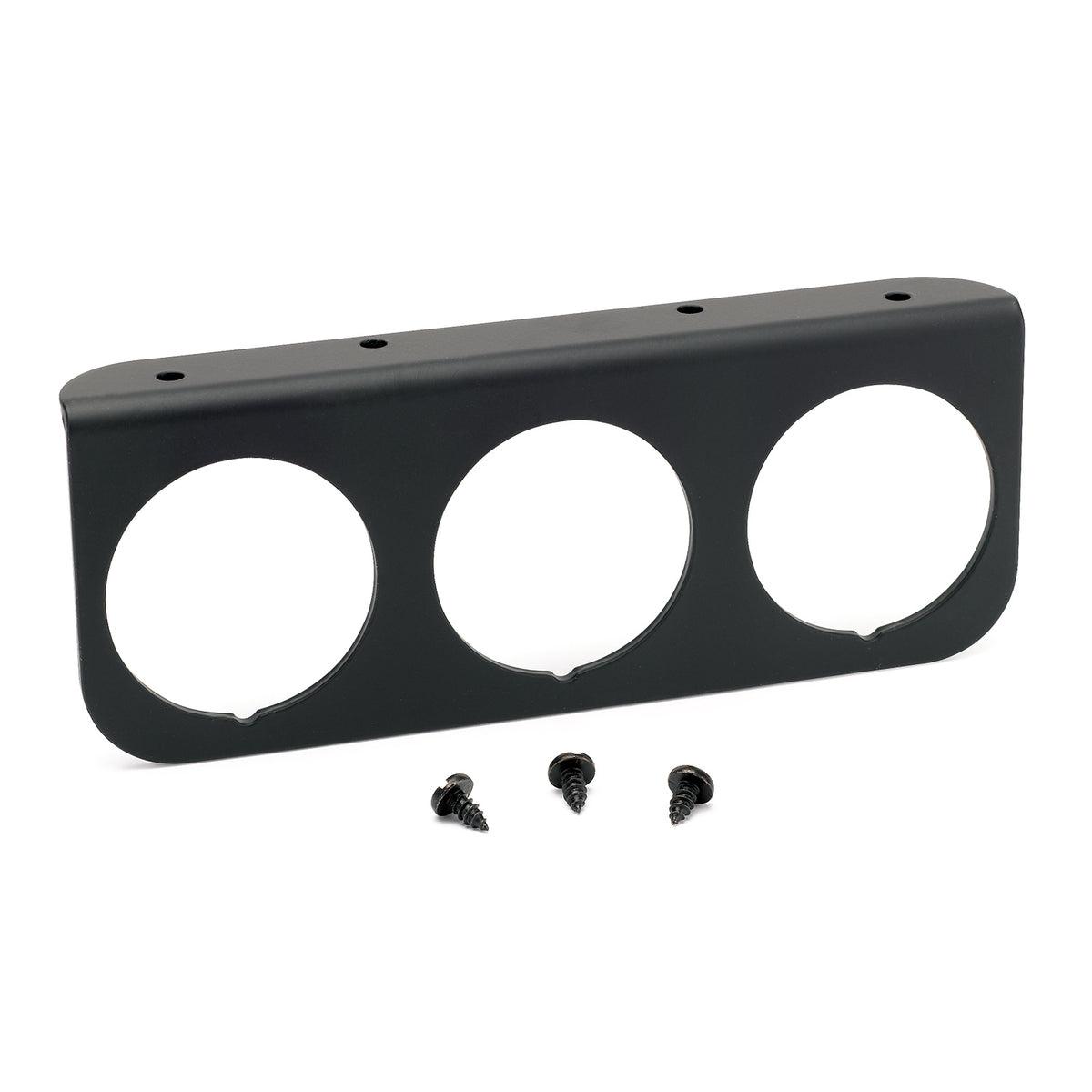 AutoMeter 2238 - GAUGE MOUNTING PANEL, TRIPLE, 2 1/16", BLACK, ALUMINUM 3
