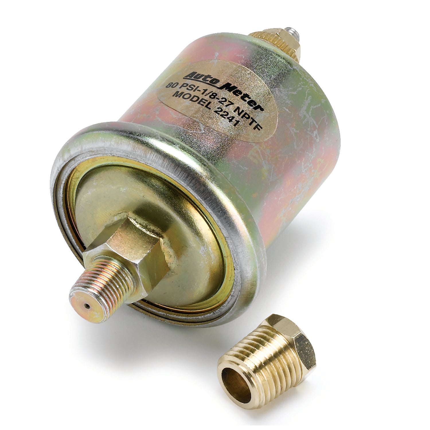 AutoMeter 2241 - SENSOR, OIL PRESSURE, 0-80PSI, 1/8" NPT MALE, FOR SHORT SWEEP ELEC. 3