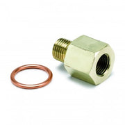 AutoMeter 2265 - FITTING, ADAPTER, METRIC, M10X1 MALE TO 1/8" NPTF FEMALE, BRASS 4