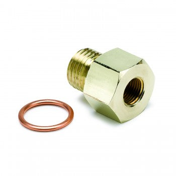 AutoMeter 2267 - FITTING, ADAPTER, METRIC, M14X1.5 MALE TO 1/8" NPTF FEMALE, BRASS 4