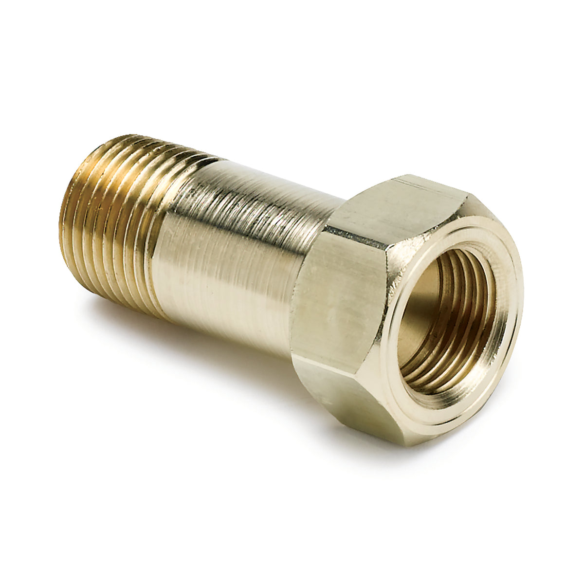 AutoMeter 2271 - FITTING, ADAPTER, 3/8" NPT MALE, EXTENSION, BRASS, FOR MECH. TEMP. GAUGE 3