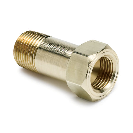AutoMeter 2271 - FITTING, ADAPTER, 3/8" NPT MALE, EXTENSION, BRASS, FOR MECH. TEMP. GAUGE 3