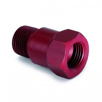 AutoMeter 2272 - FITTING, ADAPTER, 3/8" NPT MALE, ALUMINUM, RED, FOR MECH. TEMP. GAUGE 4