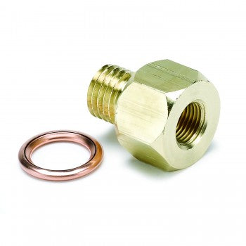 AutoMeter 2277 - FITTING, ADAPTER, METRIC, M12X1.5 MALE TO 1/8" NPTF FEMALE, BRASS 4