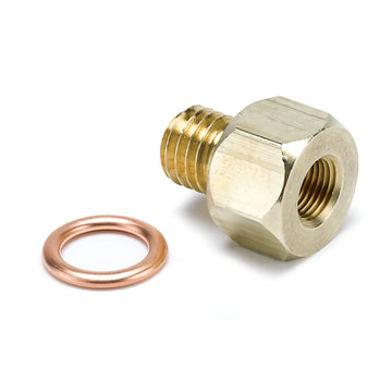 AutoMeter 2278 - FITTING, ADAPTER, METRIC, M12X1.75 MALE TO 1/8" NPTF FEMALE, BRASS 3
