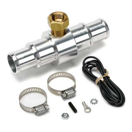 AutoMeter 2282 - FITTING, ADAPTER, RADIATOR HOSE, 1" TO 1.25", 3/8" NPTF FEMALE, ALUMINUM 3