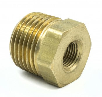 AutoMeter 2285 - FITTING, ADAPTER, 1/2" NPT MALE, 1/8" NPT FEMALE, BRASS 4