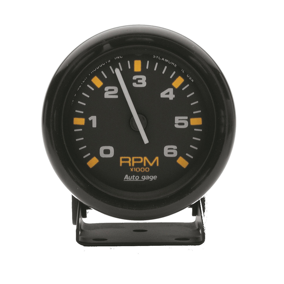 AutoMeter 2306 - GAUGE, TACHOMETER, 2 3/4", 6K RPM, PEDESTAL, BLK DIAL BLK CASE, AUTOGAGE 3