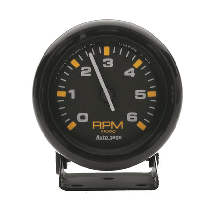 AutoMeter 2306 - GAUGE, TACHOMETER, 2 3/4", 6K RPM, PEDESTAL, BLK DIAL BLK CASE, AUTOGAGE 3