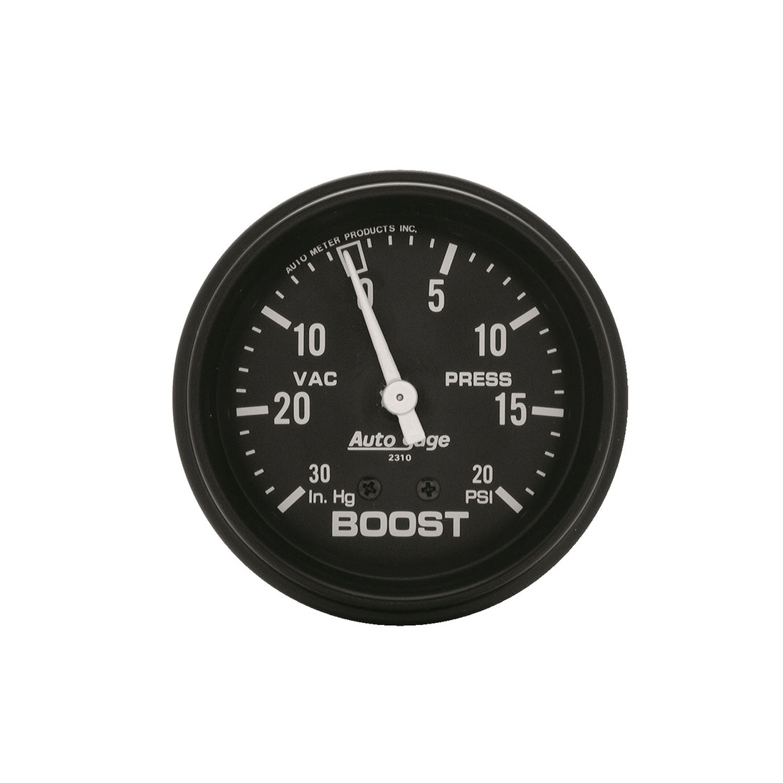 AutoMeter 2310 - GAUGE, VAC/BOOST, 2 5/8", 30INHG-20PSI, MECHANICAL, BLACK, AUTOGAGE 3