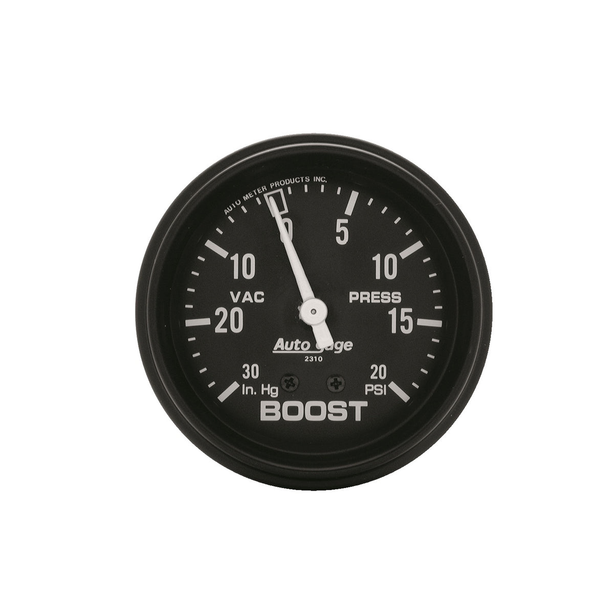 AutoMeter 2310 - GAUGE, VAC/BOOST, 2 5/8", 30INHG-20PSI, MECHANICAL, BLACK, AUTOGAGE 3