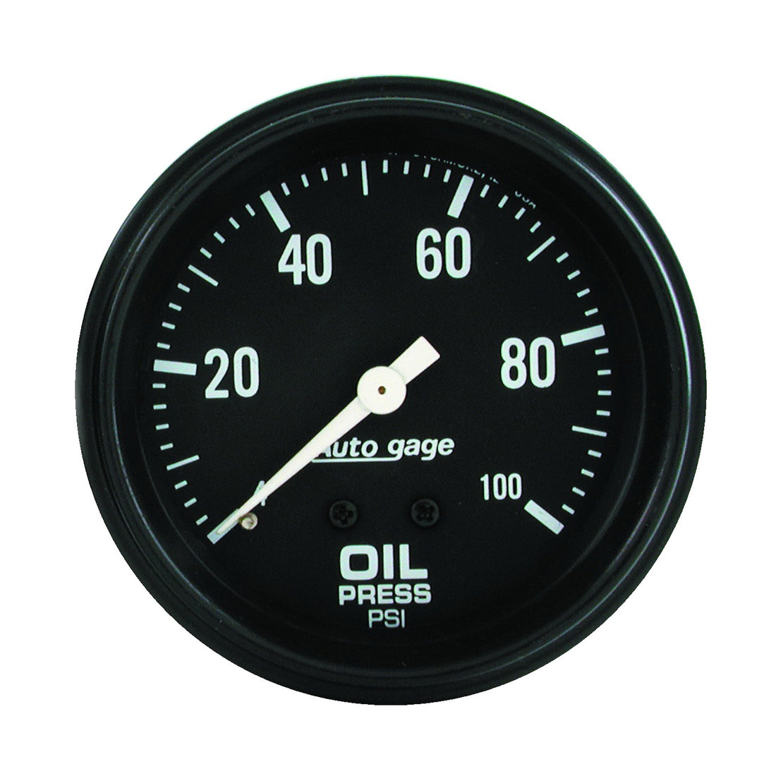AutoMeter 2312 - GAUGE, OIL PRESSURE, 2 5/8" 0-100PSI, MECHANICAL, BLACK, AUTOGAGE 3