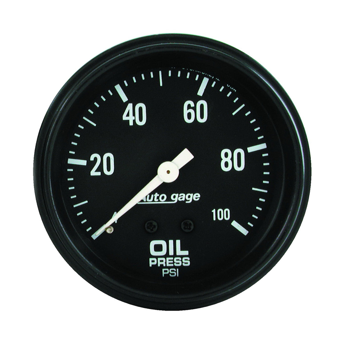 AutoMeter 2312 - GAUGE, OIL PRESSURE, 2 5/8" 0-100PSI, MECHANICAL, BLACK, AUTOGAGE 3