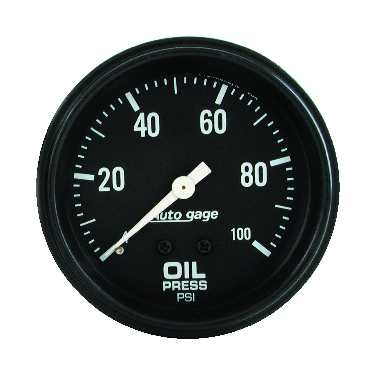 AutoMeter 2312 - GAUGE, OIL PRESSURE, 2 5/8" 0-100PSI, MECHANICAL, BLACK, AUTOGAGE 3