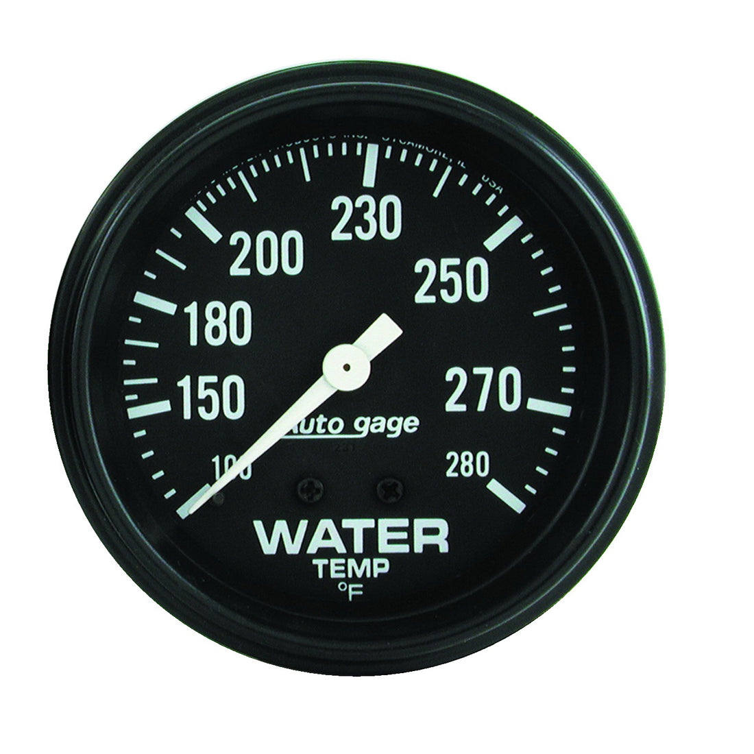 AutoMeter 2313 - GAUGE, WATER TEMPERATURE, 2 5/8" 100-280?F, MECHANICAL, BLACK, AUTOGAGE 3
