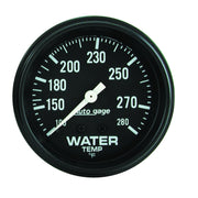 AutoMeter 2313 - GAUGE, WATER TEMPERATURE, 2 5/8" 100-280?F, MECHANICAL, BLACK, AUTOGAGE 3