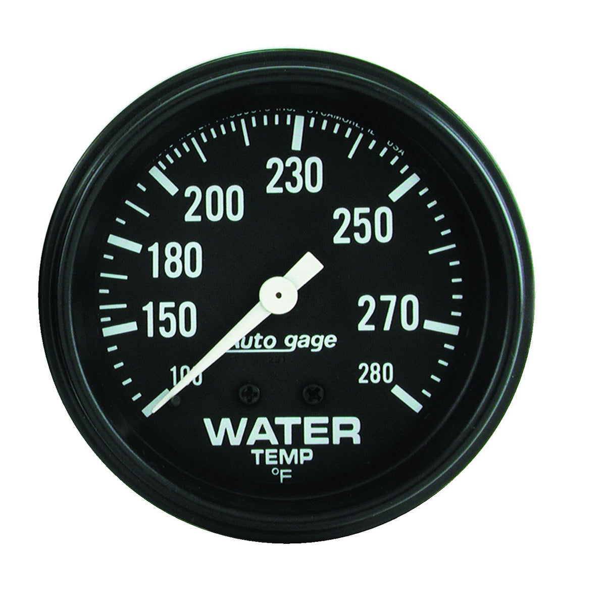 AutoMeter 2313 - GAUGE, WATER TEMPERATURE, 2 5/8" 100-280?F, MECHANICAL, BLACK, AUTOGAGE 3