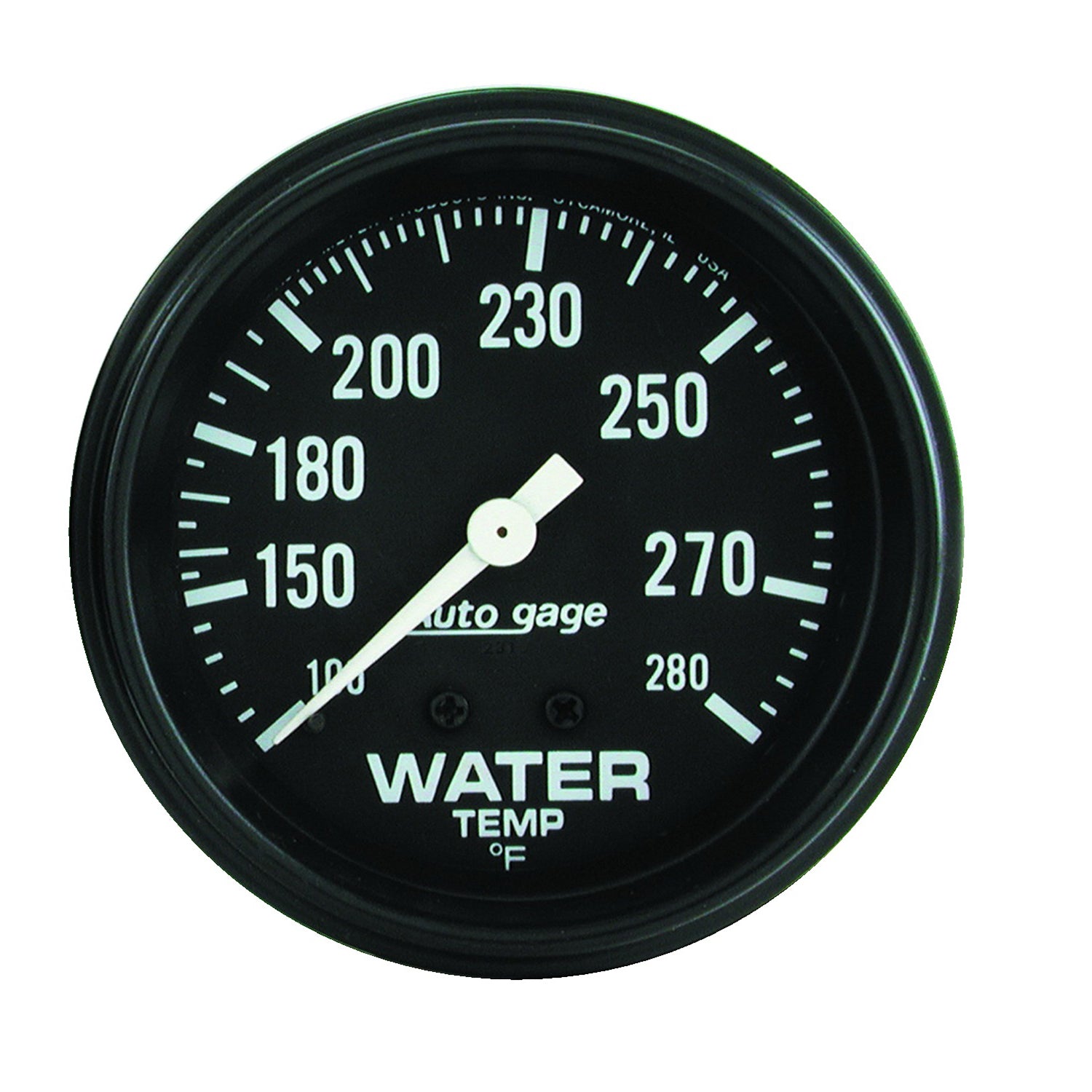 AutoMeter 2313 - GAUGE, WATER TEMPERATURE, 2 5/8" 100-280?F, MECHANICAL, BLACK, AUTOGAGE 3