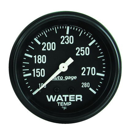 AutoMeter 2313 - GAUGE, WATER TEMPERATURE, 2 5/8" 100-280?F, MECHANICAL, BLACK, AUTOGAGE 3