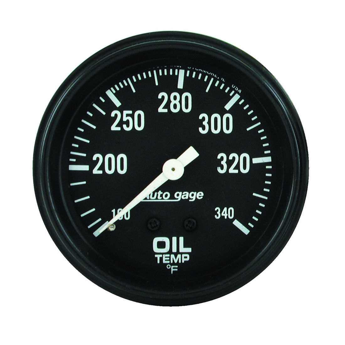 AutoMeter 2314 - GAUGE, OIL TEMPERATURE, 2 5/8" 100-340?F, MECHANICAL, BLACK, AUTOGAGE 3
