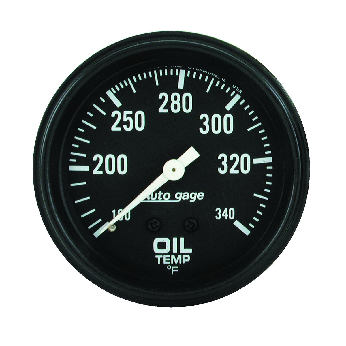 AutoMeter 2314 - GAUGE, OIL TEMPERATURE, 2 5/8" 100-340?F, MECHANICAL, BLACK, AUTOGAGE 3