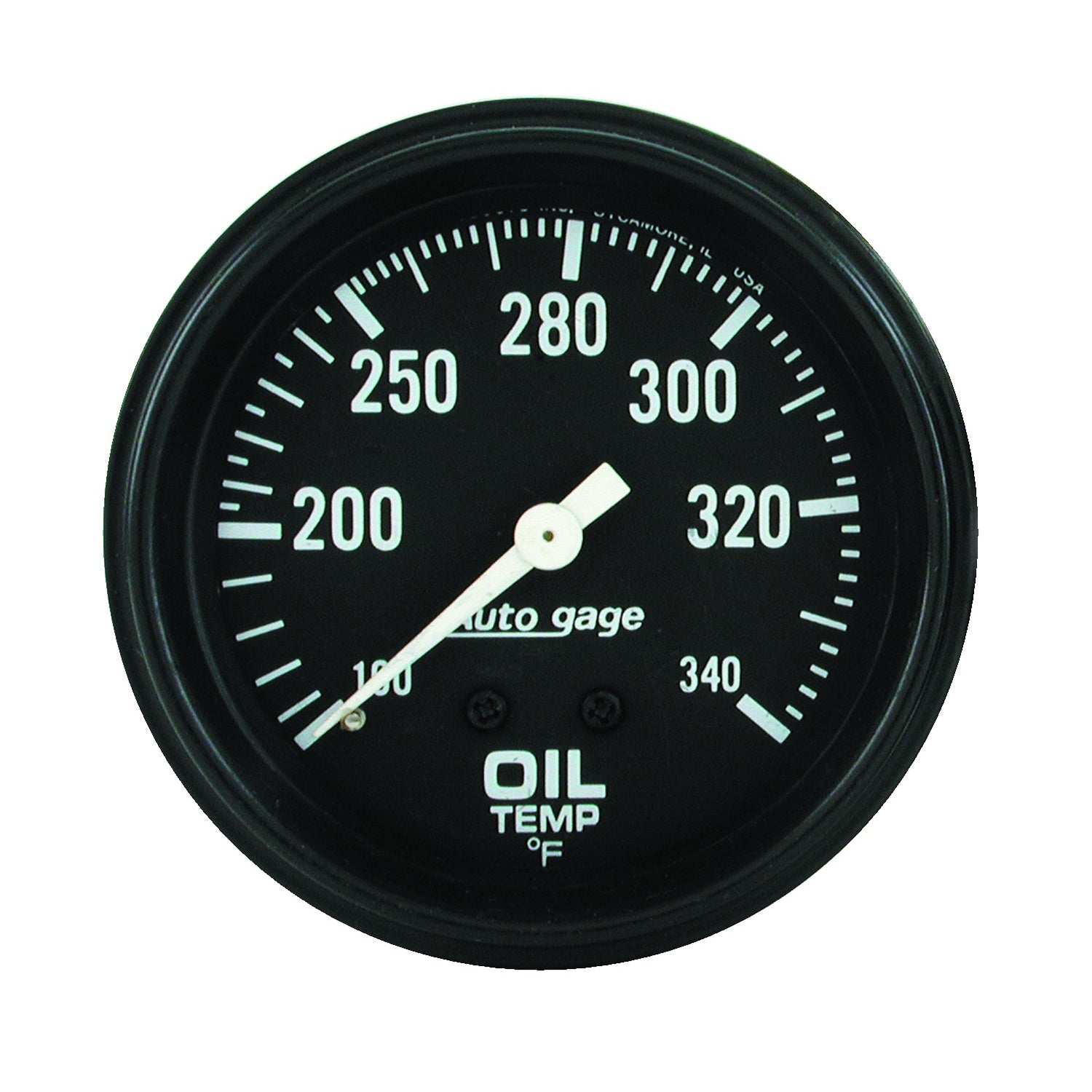 AutoMeter 2314 - GAUGE, OIL TEMPERATURE, 2 5/8" 100-340?F, MECHANICAL, BLACK, AUTOGAGE 3