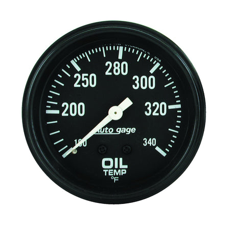 AutoMeter 2314 - GAUGE, OIL TEMPERATURE, 2 5/8" 100-340?F, MECHANICAL, BLACK, AUTOGAGE 3