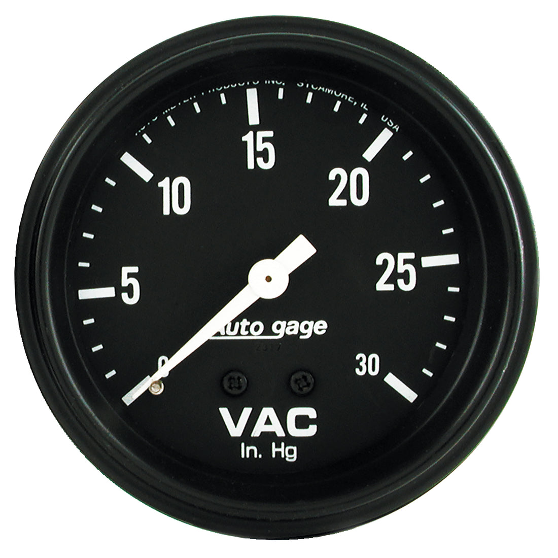AutoMeter 2317 - GAUGE, VACUUM, 2 5/8", 30INHG, MECHANICAL, BLACK, AUTOGAGE 3
