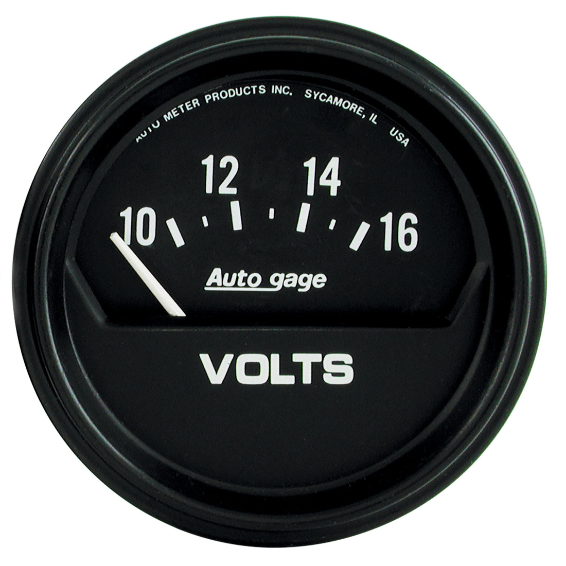 AutoMeter 2319 - GAUGE, VOLTMETER, 2 5/8", 16V, ELEC, BLACK, AUTOGAGE 3