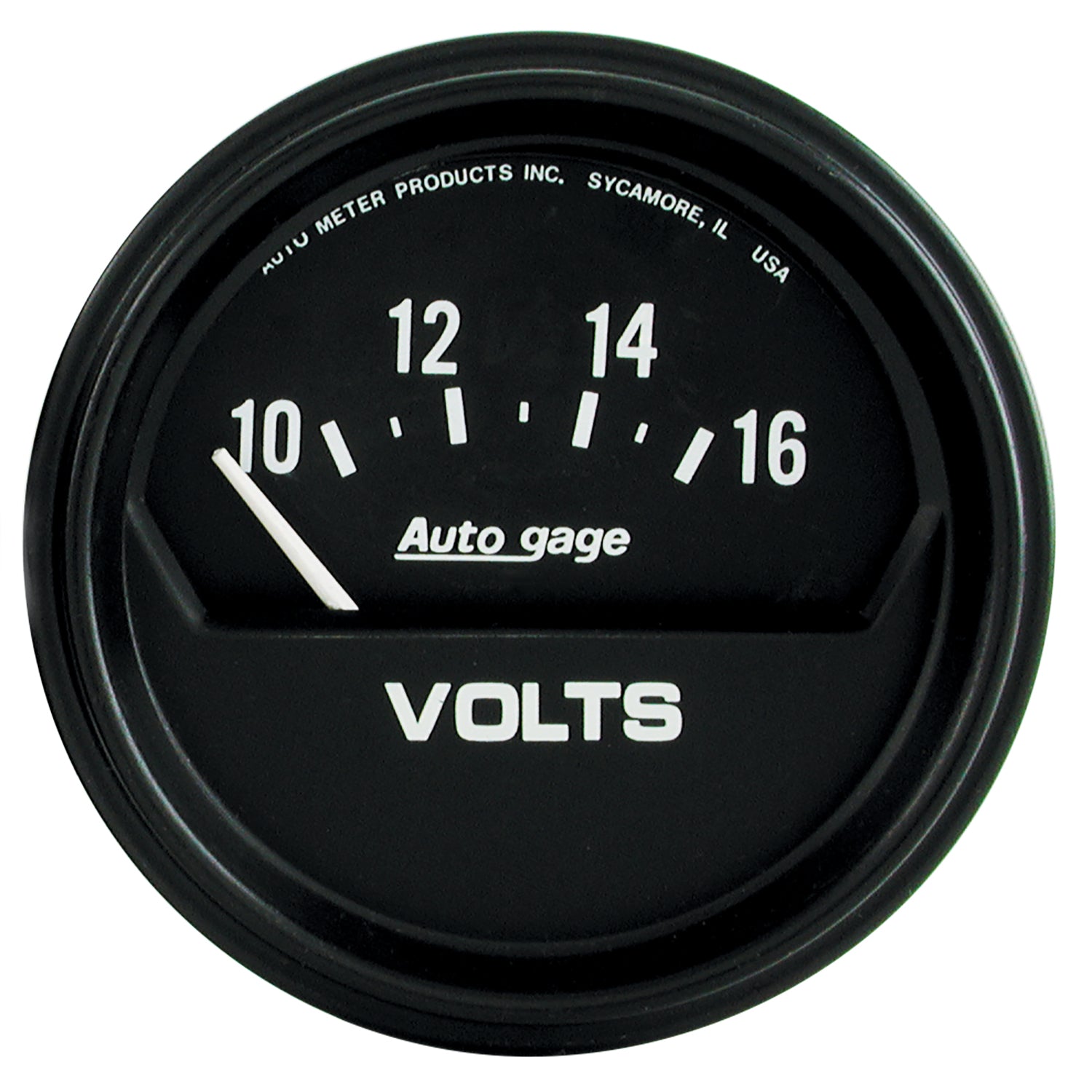 AutoMeter 2319 - GAUGE, VOLTMETER, 2 5/8", 16V, ELEC, BLACK, AUTOGAGE 3