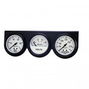 AutoMeter 2328 - GAUGE CONSOLE, OILP/WTMP/VOLT, 2 5/8", 100PSI/280?F/16V, WHT DIAL, BLK BZL, AG 4
