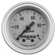 AutoMeter 2334 - GAUGE CONSOLE, PRESSURE, 2 1/16", 100PSI, SLVR DIAL, SLVR BEZEL, AUTOGAGE 3