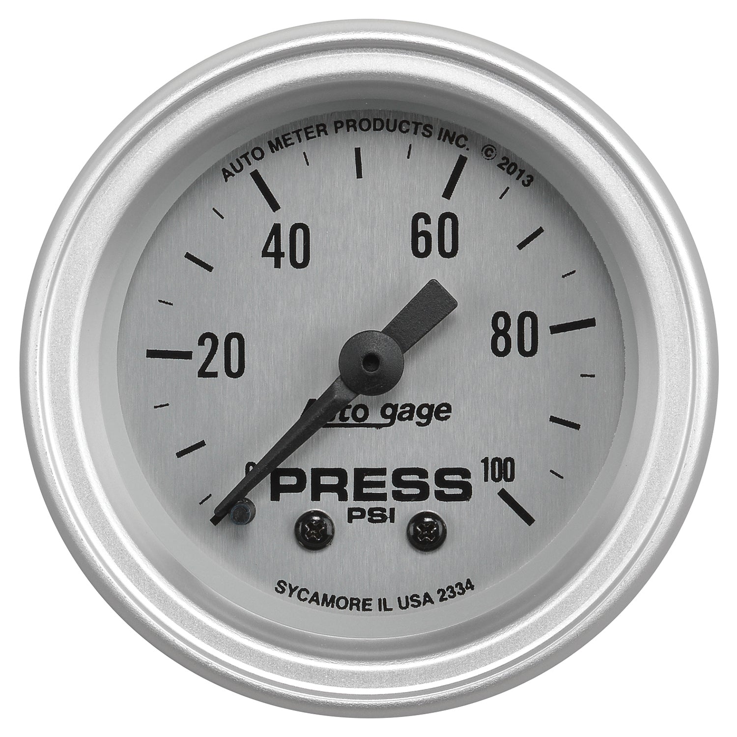AutoMeter 2334 - GAUGE CONSOLE, PRESSURE, 2 1/16", 100PSI, SLVR DIAL, SLVR BEZEL, AUTOGAGE 3