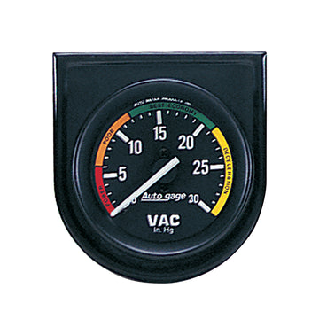 AutoMeter 2337 - GAUGE CONSOLE, VACUUM, 2", 30INHG, BLK DIAL, BLK BEZEL, AUTOGAGE 3