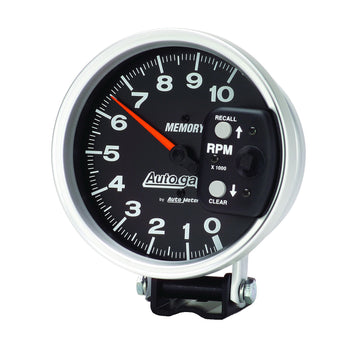 AutoMeter 233902 - GAUGE, TACHOMETER, 5", 10K RPM, PEDESTAL W/ PEAK MEMORY, BLACK, AUTO GAGE 3