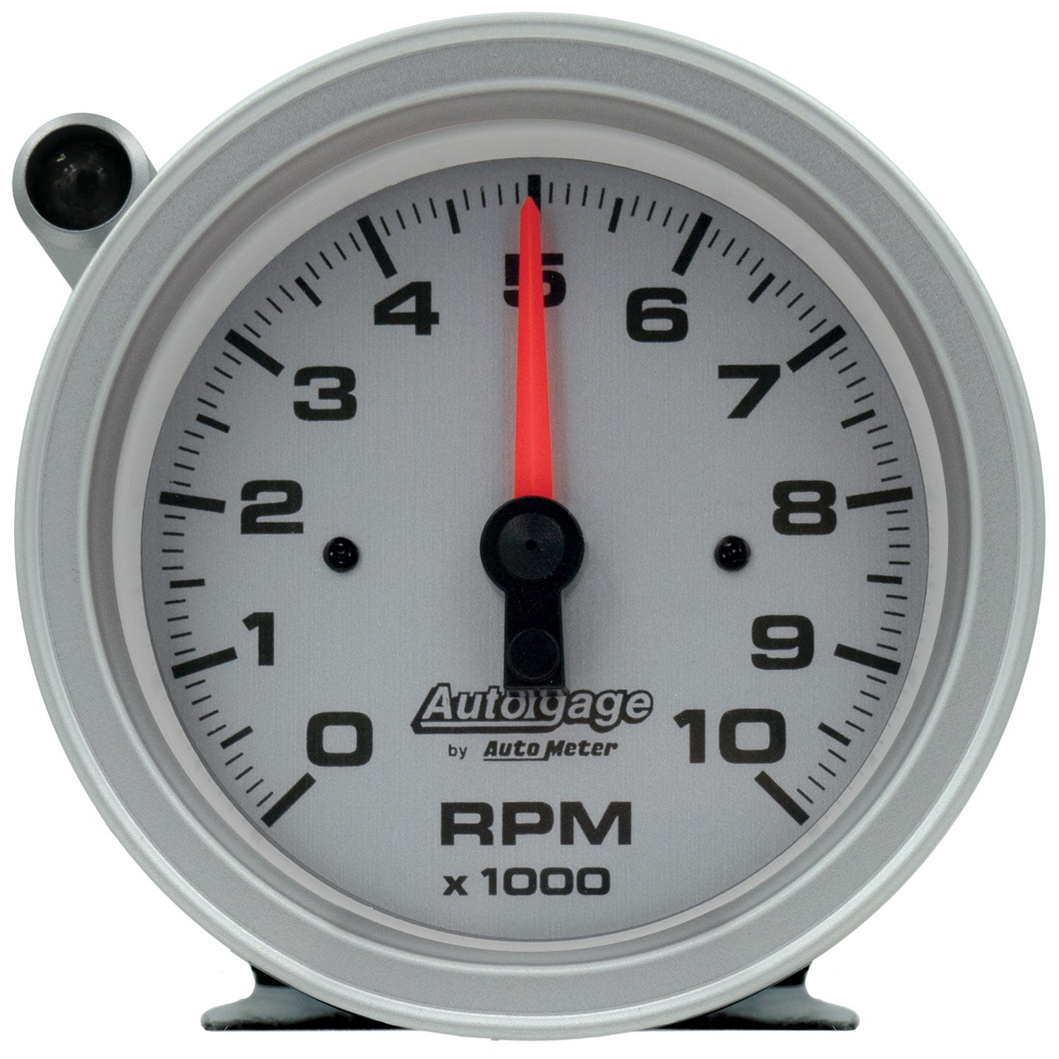 AutoMeter 233909 - GAUGE, TACH, 3 3/4", 10K RPM, PEDESTAL W/EXT SHIFT LIGHT, SLVR DIAL BLK CASE, AG 3