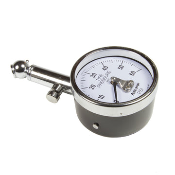 AutoMeter 2343 - GAUGE, TIRE PRESSURE, ANALOG, 60PSI, WHITE DIAL, W/ PEAK HOLD, AUTOGAGE 3