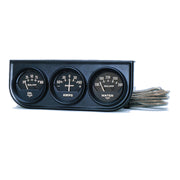 AutoMeter 2347 - GAUGE CONSOLE, OILP/WTMP/AMP, 2", 100PSI/280?F/60A, BLK DIAL, BLK BZL, AG 3