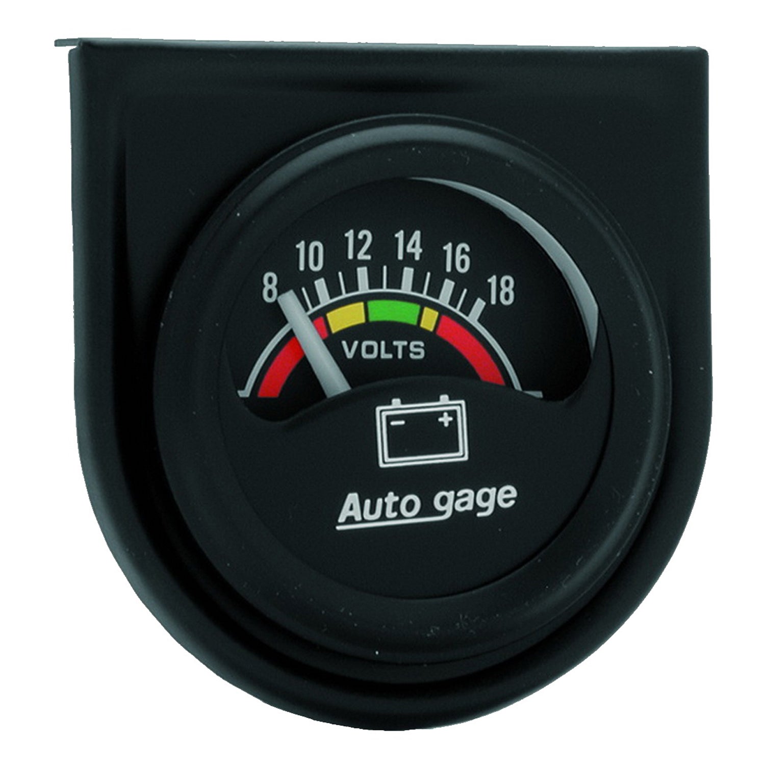 AutoMeter 2356 - GAUGE CONSOLE, VOLTMETER, 1.5", 18V, BLK DIAL, BLK BEZEL, AUTOGAGE 3