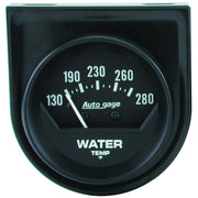 AutoMeter 2361 - GAUGE CONSOLE, WATER TEMP, 2", 280?F, MECH, SHORT SWEEP, BLACK, AUTOGAGE 2