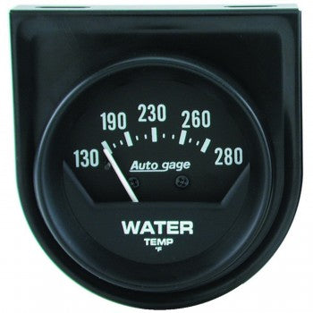AutoMeter 2361 - GAUGE CONSOLE, WATER TEMP, 2", 280?F, MECH, SHORT SWEEP, BLACK, AUTOGAGE 4