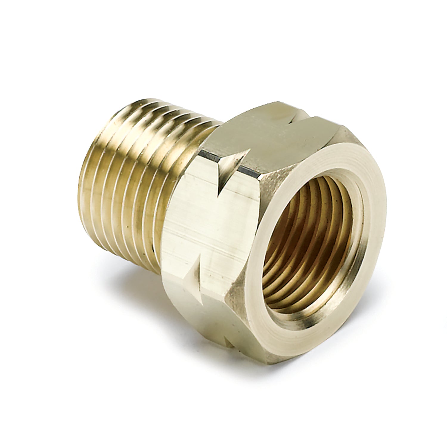 AutoMeter 2370 - FITTING, ADAPTER, 3/8" NPT MALE, BRASS, FOR AUTO GAGE MECH. TEMP. 3