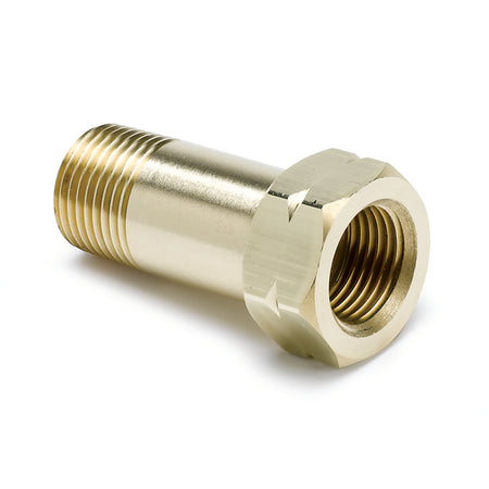 AutoMeter 2373 - FITTING, ADAPTER, 3/8" NPT MALE, EXTENSION, BRASS, FOR AUTO GAGE MECH. TEMP. 3