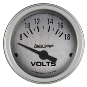 AutoMeter 2380 - GAUGE CONSOLE, VOLTMETER, 2 1/16", 18V, SLVR DIAL, SLVR BEZEL, AUTOGAGE 3