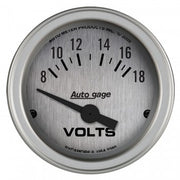 AutoMeter 2380 - GAUGE CONSOLE, VOLTMETER, 2 1/16", 18V, SLVR DIAL, SLVR BEZEL, AUTOGAGE 4