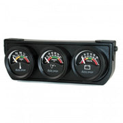 AutoMeter 2391 - GAUGE CONSOLE, OILP/WTMP/VOLT, 1.5", 100PSI/280?F/18V, ELEC BK DIAL, BK BZL, AG 4