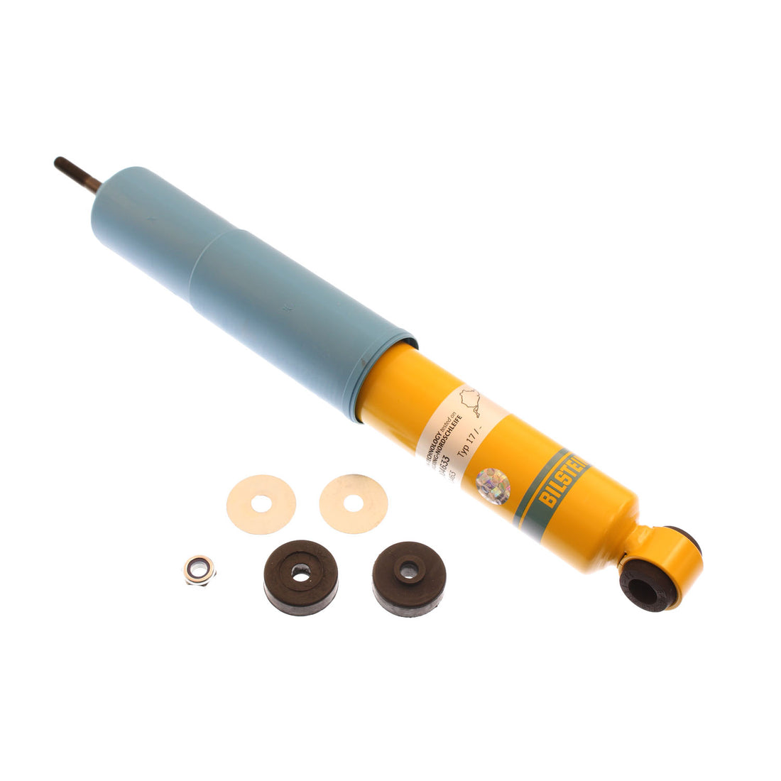 Bilstein 24-004633 - Suspension Shock Absorber Monotube Front Alfa Romeo Berlina 1974-1969 Duetto 1600 1968-1966 Giulia Sprint 1966-1963 GTA 1965 GT Veloce 1974-1970 Montreal 1974-1972 Spider 1994-1969 Eye 16mm Stem Yellow Paint B6 Performance Bilstein 5